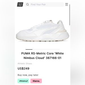 PUMA RS-Metric Core White Nimbus Cloud